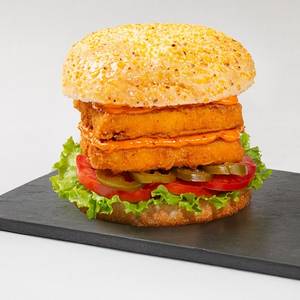 Spicy Paneer Double Patty Burger