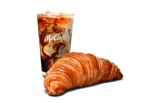 Butter Croissant + Iced Coffee.