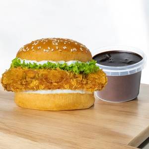Chicken Fillet Burger + Vegan Chocolate Bliss