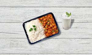 Amritsari Chole Rice Box (Free Buttermilk)