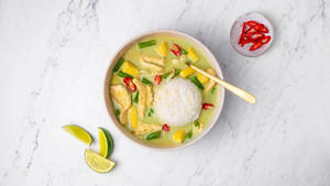 Chicken Thai Curry Green With Rice