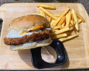 Pork Burger & French Fries