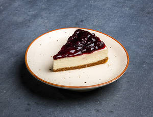 Blueberry Baked Cheesecake Slice