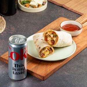 Paneer Tikka Roll with Choice of Coke