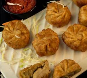 Whole Wheat Veg Fried Momos [6 Pieces]
