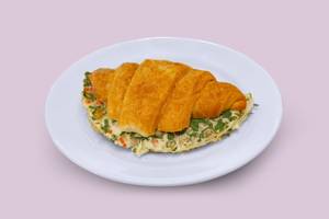 Butter Croissant With Egg Omelette