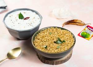 Curd Rice + Moringa Ghee Podi Rice Bowl