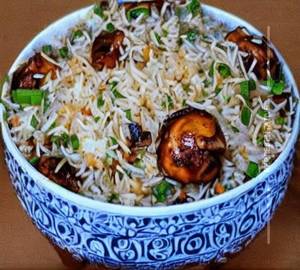 Mushroom manchurian fried rice