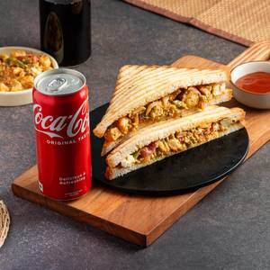 Paneer Tikka Sandwich with Choice of Coke