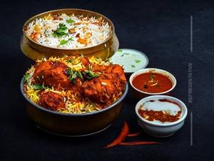 Tandoori chicken biryani