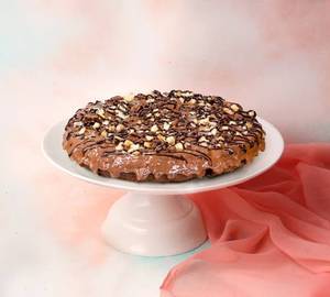 Almond Brownie waffle cake( single layer)