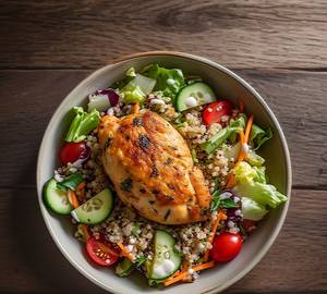 [Free Paneer Roll ]Quinoa Chicken With Vegetable - Meal