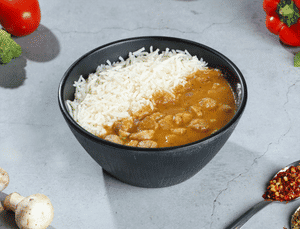 Soya Chunks Rice Bowl