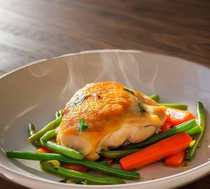 [Free Paneer Roll] Boiled Chicken And Vegetables - Meal