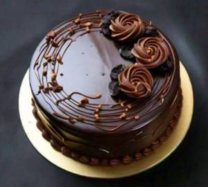 Dark truffle chocolate cake eggless [1 pound]