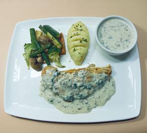 Mushroom Smothered Chicken Steak