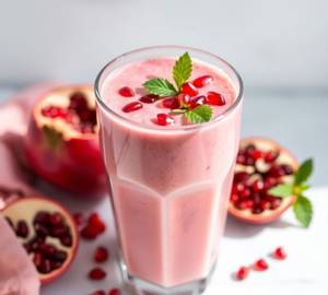 Pomegranate milk shake