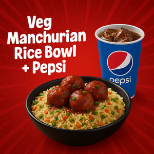 Veg Manchurian Rice Bowl + Pepsi