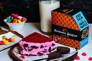 Pink Oreo Crunch Waffle