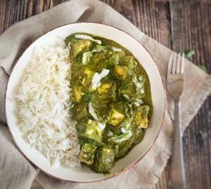 Palak Paneer Rice Bowl