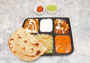 Dal Makhni+ Channa Sabji+ Rice+4 Roti+salad