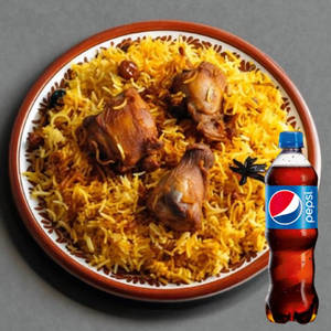 Chicken Dum Biryani Boneless (Regular Bowl) + Pepsi (250 ml)