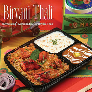 Hyderabadi Egg Biryani Thali