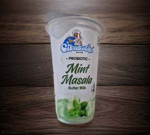 Mint masala buttermilk glass