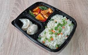 Fried Rice With Chilly Basil Veg