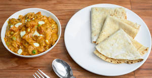 Aloo Matar Sabji + 4 Tawa Butter Roti
