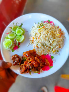 Fried Rice+chichken Chilli,