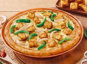 Paneer Onion And Capsicum Double Cheese Pizza