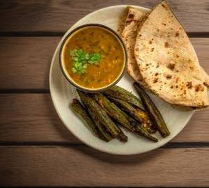 Mini Thali ( Dal + 3 Roti + Seasonal Vegetable + Salad)