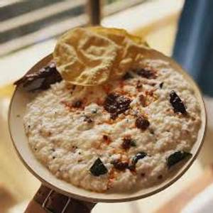 Curd rice with appalam
