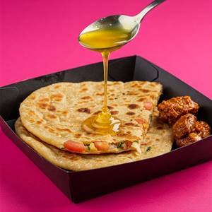 Pyaz Tamatar Paratha [Desi Ghee]