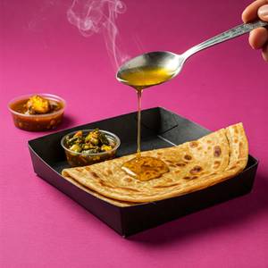 Aloo Pyaz Paratha [Desi Ghee]