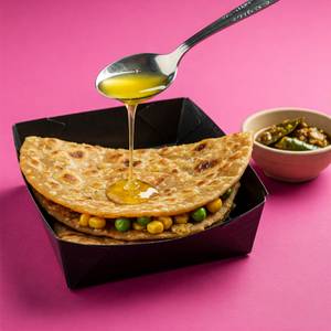 Corn And Peas Paratha [Desi Ghee]