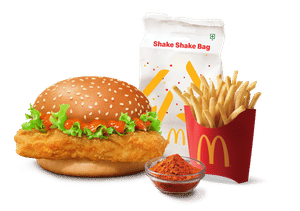 Korean Mc Spicy Chicken Burger  + Korean Shake Shake Fries (M)