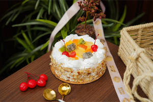 Fresh Fruit Almond Cake