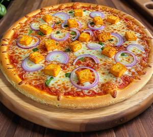 Paneer onion pizza   [medium 9 inch]