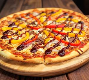 Barbecue veggie pizza   [regular 7 inch]