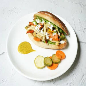 HD Grilled Vegetables & Feta Sandwich