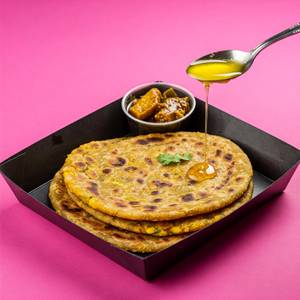 Paneer Pyaz Paratha [Desi Ghee]