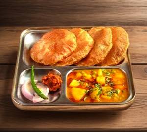 Puri Sabji +Achar + Salad