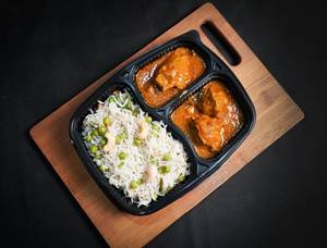 Chicken Kosha [2 Pieces] With Veg Pulao