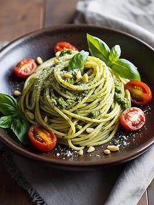 Spaghetti A La Pesto