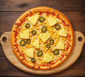 Tropical pineapple corn jalapeno pizza    [regular 7 inch]