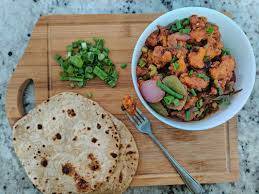 2 chappathi +chilly Gobi