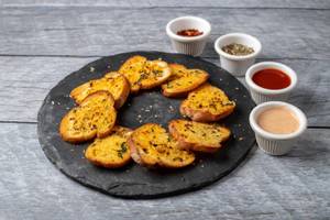 Crispy Garlic Bread Thins