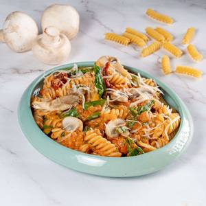Fusilli with Mushrooms & Spinach